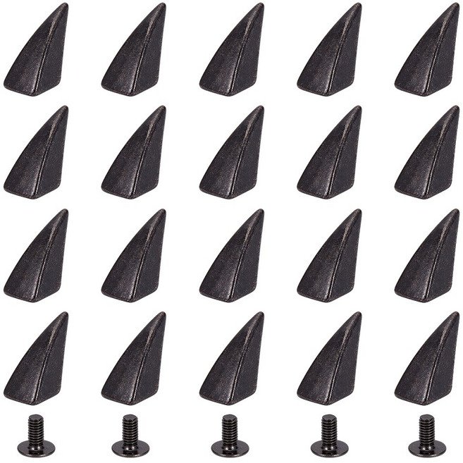 아연합금 공예 솔리드 나사 리벳 DIY 가죽 상어 지느러미 모양 못