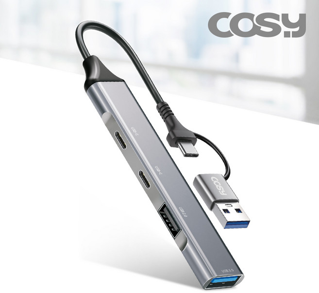 코시 UH2256CA 찰리 듀얼 커넥트(C+A) 4포트 USB 허브(USB 3.0 USB 2.0), 1개