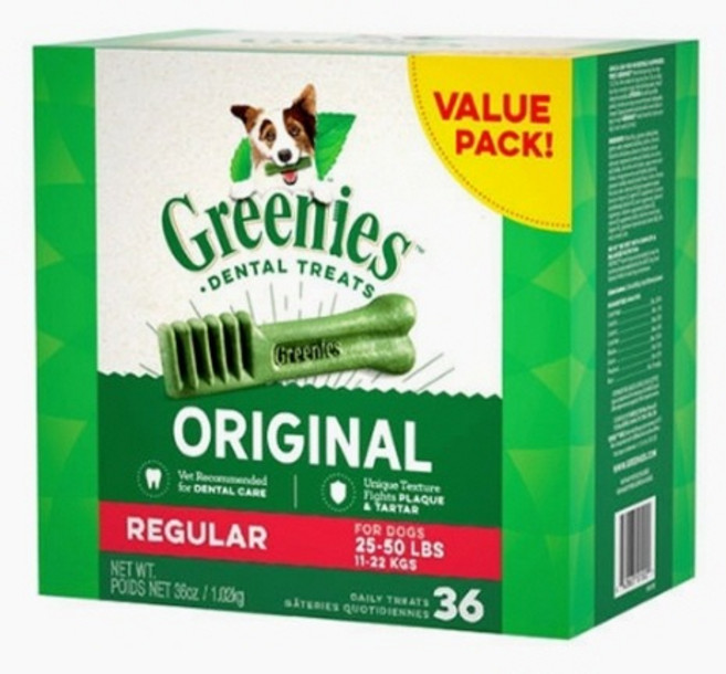 그리니즈 레귤러 오리지널 36개입 1.02kg (강아지덴탈껌)