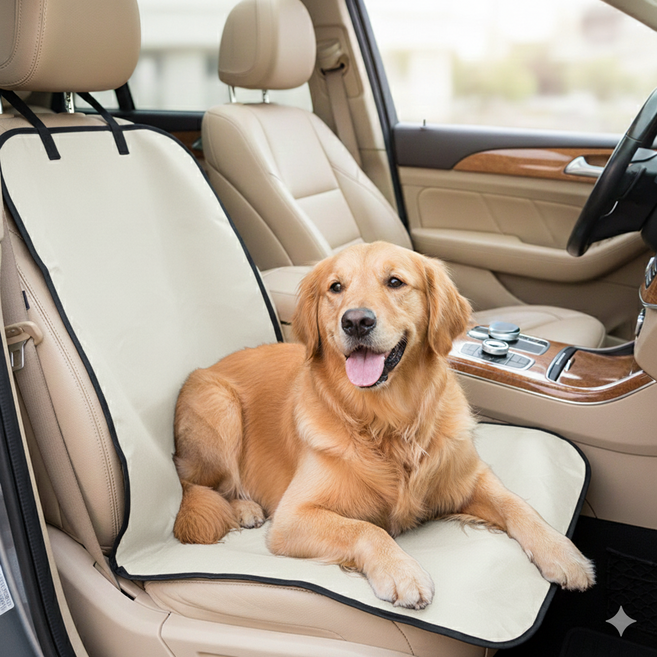 온더코너 강아지 차량 방수매트 조수석 시트커버, 1개, 라이트그레이
