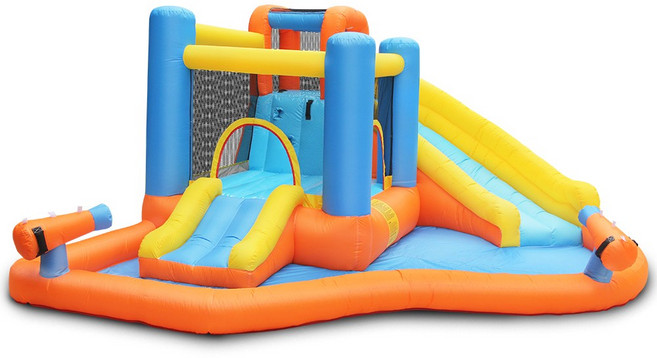 바운스브라더스 3107 더블 캐논 워터 슬라이드, 혼합색상, 1개