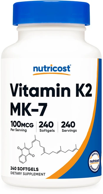 뉴트리코스트 비타민 K2 MK-7 소프트젤, 1개, 240정 - 쿠팡