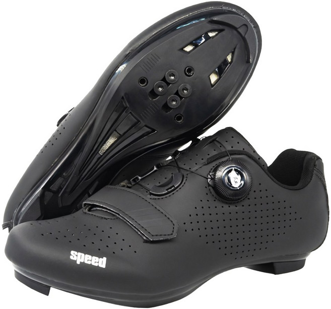 스토리원 자전거 클릿 슈즈 MTB 사이클 로드 신발 SH-896, 245, 블랙-로드