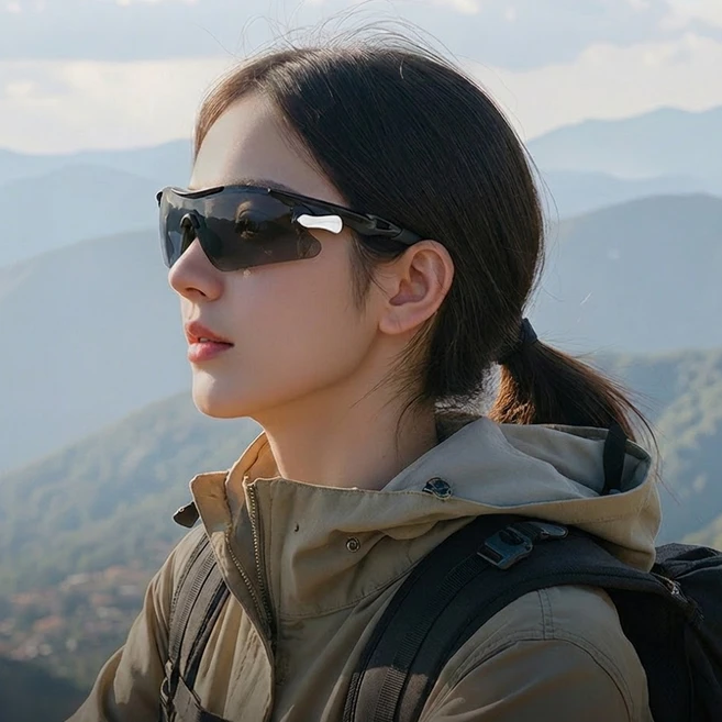 제이엔 러닝 고글 선글라스 스포츠 자전거 등산 골프 테니스, 블랙, 1개 - 쿠팡