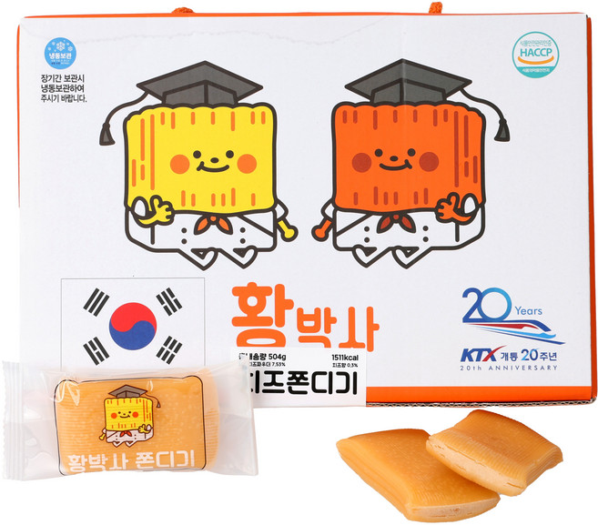 놀면뭐하니 원조 황박사 치즈 쫀디기 무방부제 12개 504g, 1박스