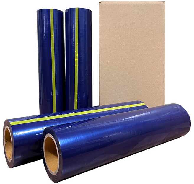 산업용 보호 테이프 청랩 500mm 140m 40마이크론 4롤 1박스 청랩 스크래치 방지 마스킹 테이프, 청색(푸른), 청색, 1개