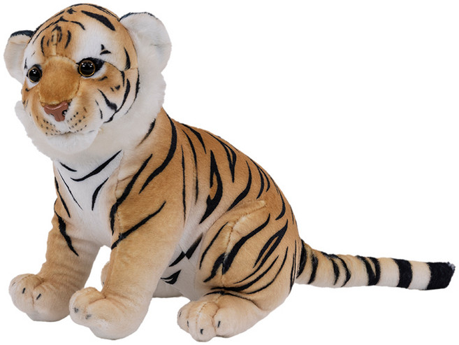 제노그로우 봉제동물인형 호랑이인형 34x27cm 애착인형 반려동물, 1개, 혼합, 27cm