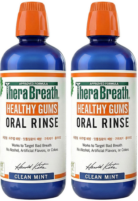 테라브레스 오랄린스 클린민트 구강청결제, 1L, 2개