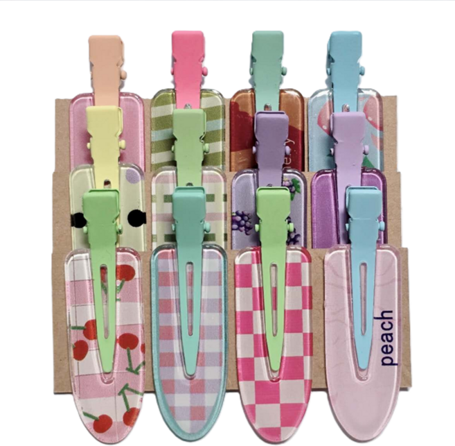 과즙팡팡 후르츠 자국없는 헤어클립 세트, 1개, 12p세트