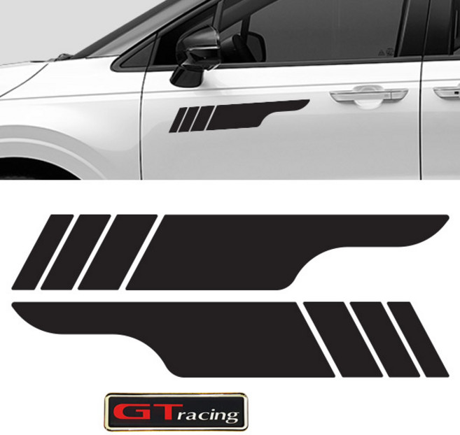 맥스 스크래치커버 데칼 스티커 대형 사이즈 / 흠집커버 땜빵 스티커 대형 좌우 2P, 1세트, 유광블랙