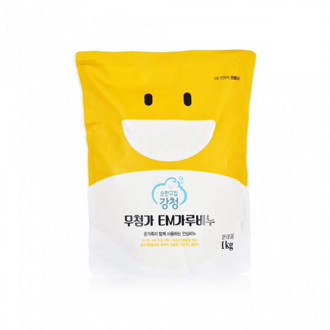 강청 무첨가EM 세탁 가루비누 1kg 9개입 박스, 9개