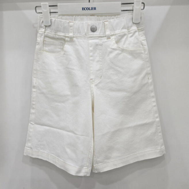 에꼴리에 5.5부 화이트 버뮤다바지(25B0251)_US