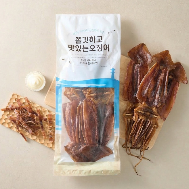 쫄쫄이 오징어 마른 삼천포 건조 캠핑 안주, 1개, 300g