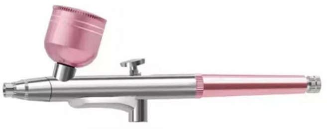 휴대용 단일 깍지 스프레이건 케이크 네일 자동차 페인트 뷰티 잉크젯 모델, 1개, 02 Pink