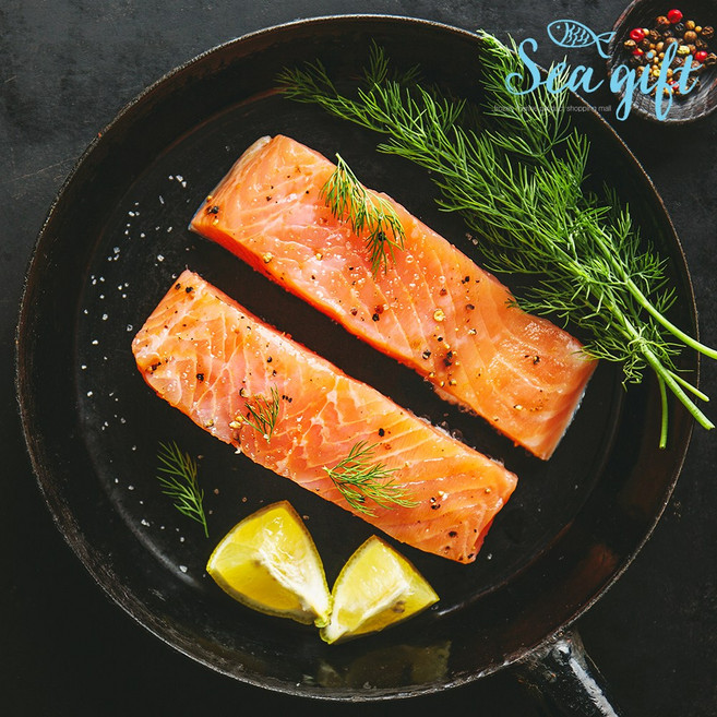 [씨기프트]노르웨이 연어 스테이크 500g 구이용 필렛 무염 가시제거, 단품, 단품