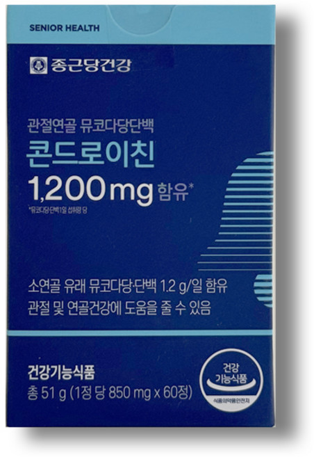 종근당건강 관절연골 뮤코다당단백 콘드로이친, 60정, 1개