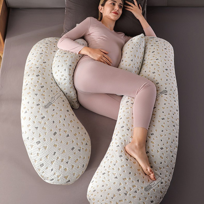 H자 임산부 바디필로우 긴베개 다용도 조합식의 허리 바디필로우, 베이지
