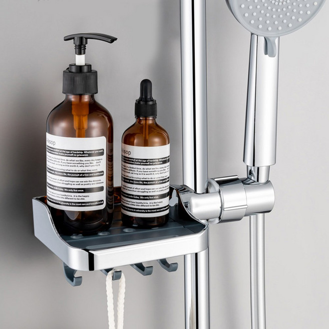 비누 샤워기 겸용 거치대 샤워비누받침, 1개, 비누샤워기걸이블랙