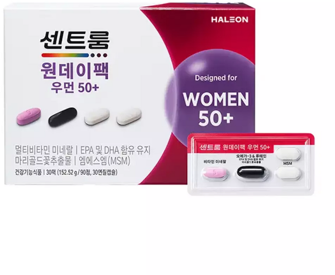 센트룸 원데이팩 우먼 50+, 90정, 1개