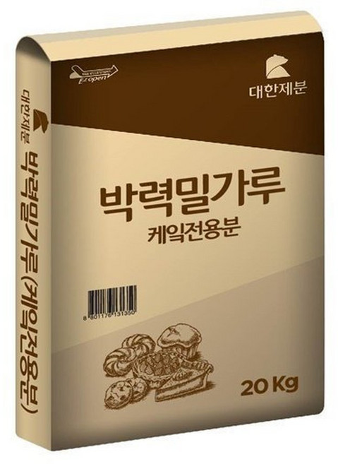 곰표 박력밀가루 케잌전용분 카스테라 업소용, 1개, 20kg