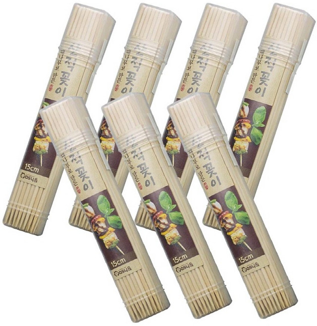 생활미소 대나무로 만든 산적꽂이 80입, 15cm 7개, 80개입