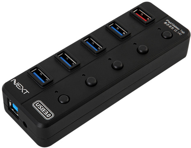 USB허브 usb3.0 5포트 충전지원포트 NEXT-UH305, 슈짱 5포트 USB3.0 허브(NEXT-UH305) 유전원, 1개