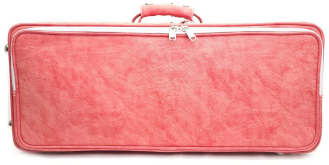 슈페라 트럼펫 더블 케이스 고급 가죽 하드케이스, 핑크복숭아, 1개