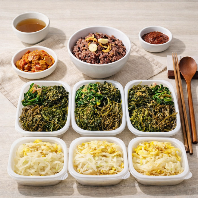 정월대보름 한상세트 냉동간편식 (오곡밥+나물6종)