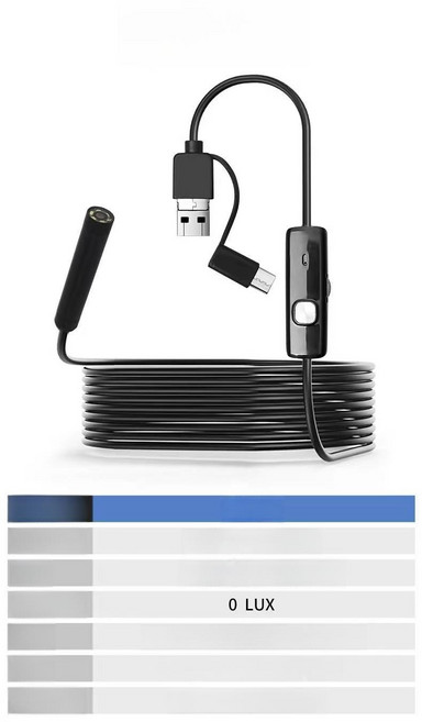 스마트폰내시경카메라 하수구 탐지기 배관 핸드폰 내시경 카메라 c타입, 5.5mm 1m in 3 A, 기타, 1개