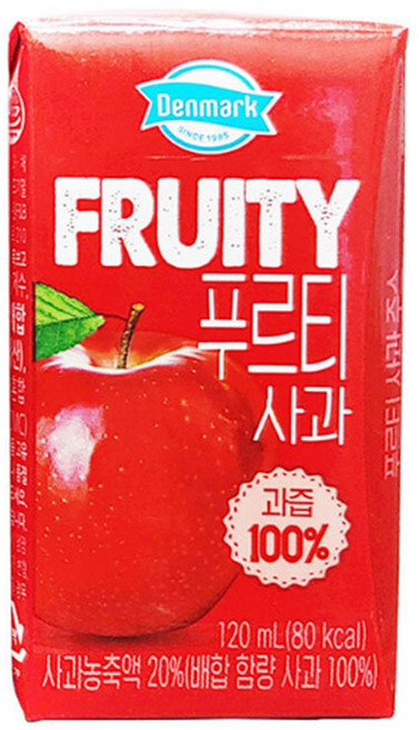 덴마크 푸르티 사과 120ml x 24개, 40개