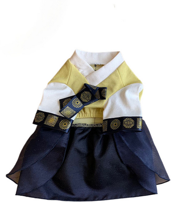 강아지 고양이 반려동물 설날 추석 설빔 한복 테슬 강아지 한복, 치마, 1개