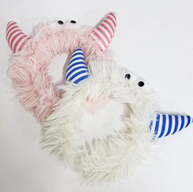 팡파레팡팡 인형 머리띠 파티 소품 동물 놀이공원 인생네컷, 1개, 뿔 몬스터머리띠 (블루)