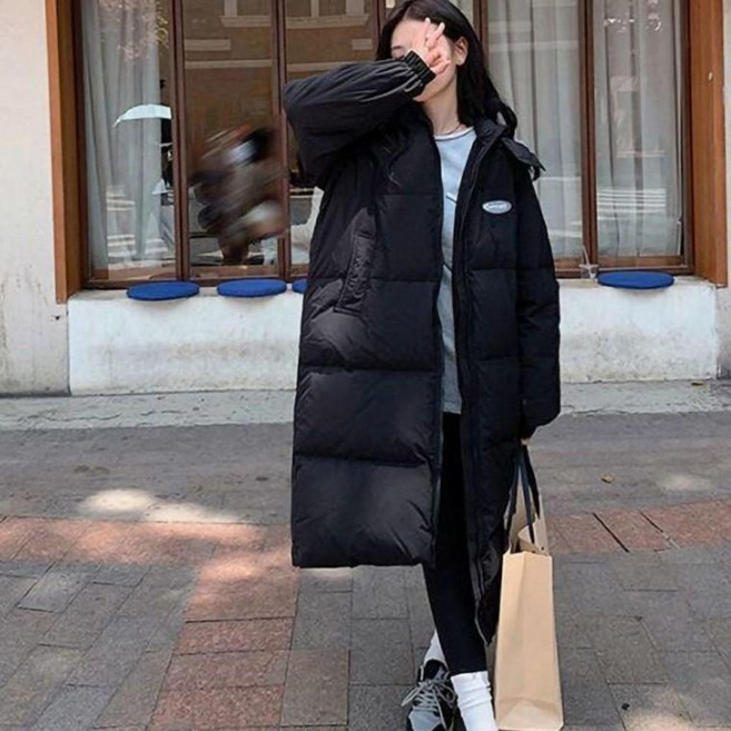 패딩 예쁜 롱 핏이 후드 여성 투웨이 점퍼 겨울