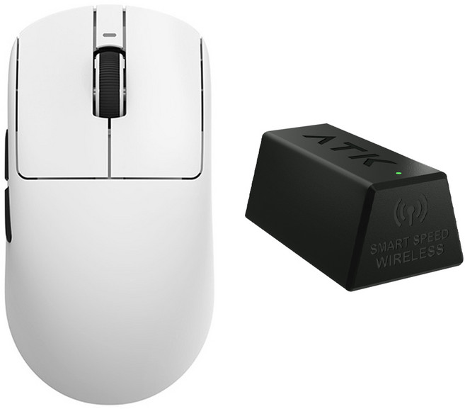 VXE R1 PRO 무선 잠자리 게이밍 마우스, 화이트, R1 PRO 마우스+4K 리시버