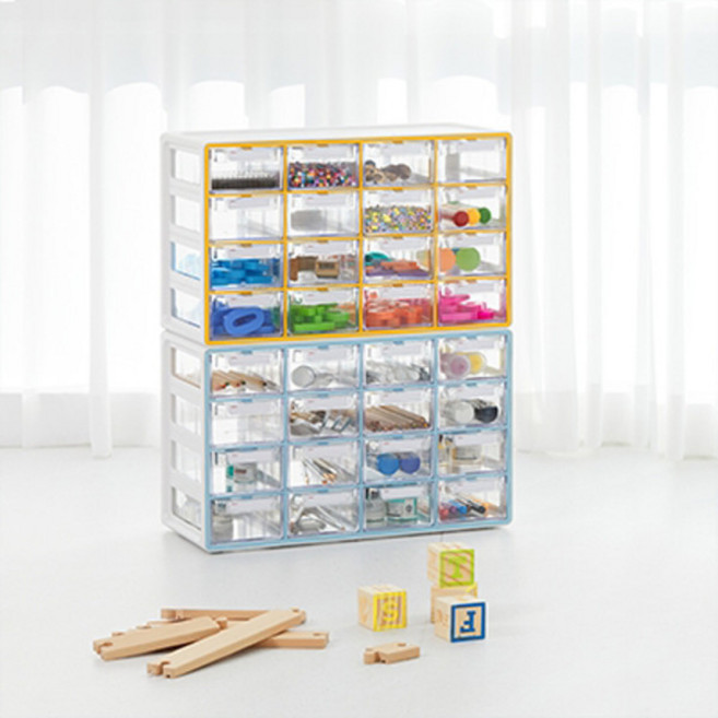 리템 UP 시스템 멀티박스 중형 16단 (2개입) / 수납정리함, 그레이