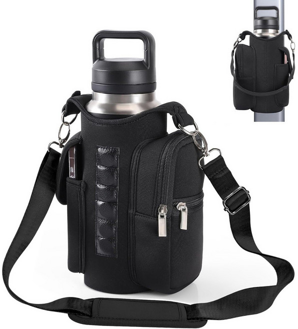 자석 헬스 물병 파우치 마그네틱 보틀파우치 물병 케이스 짐가방 보틀파우치, 1개, 블랙