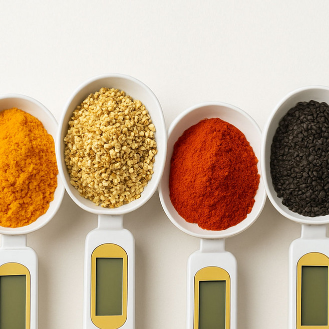 렛츠홈 디지털 스푼 저울, 5-30ml, 화이트, 0.5kg