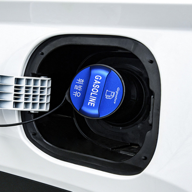 지시그니처 쏘나타 2019~현재 혼유방지 주유구 캡 커버 블루 H, 1개, 가솔린/휘발유