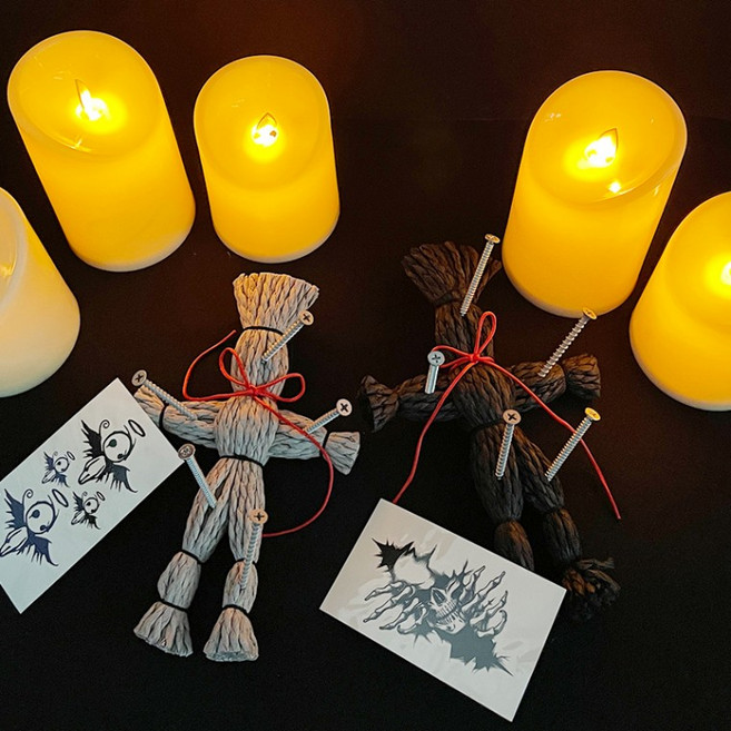 디오키드 스트레스 해소 짚신 화풀이 인형, 블랙