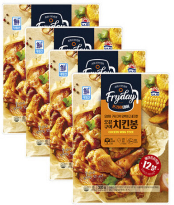대림선 사조 Fryday 오븐구이치킨봉 300g 4개