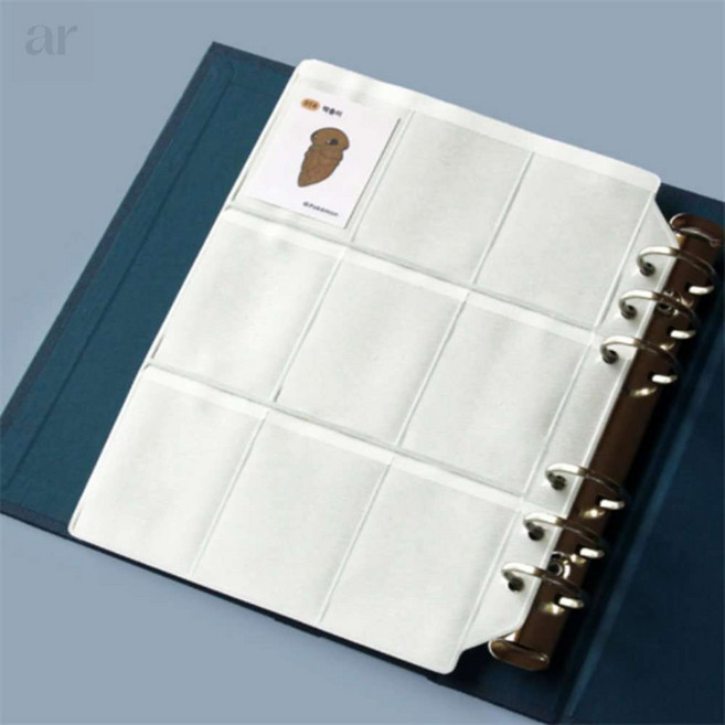 바르시 A6 6공 띠부용 리필 포켓 다이어리용품