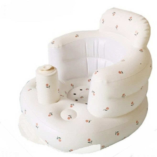 加厚加大款按壓充氣寶寶學坐椅 幫寶椅, 大熊, 1個