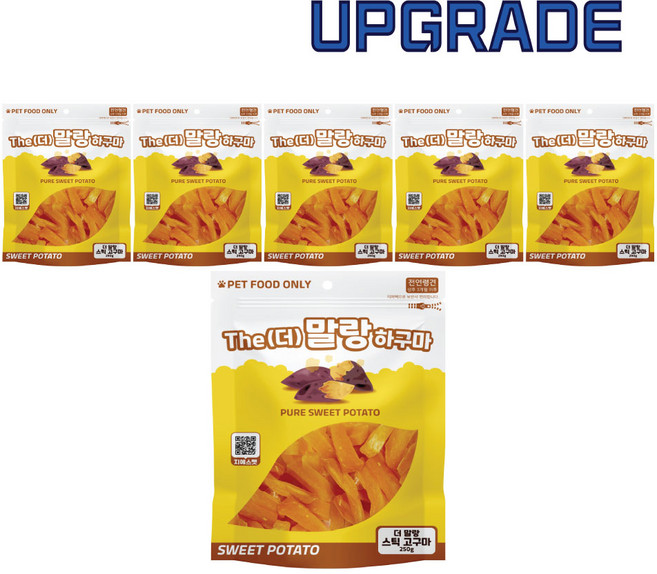 더 말랑하구마 강아지 그대로 말랑 고구마 스틱타입, 250g, 6개, 고구마맛