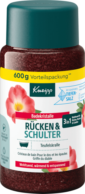 크나이프 Kneipp 등과 어깨용 목욕소금, 1개, 600g