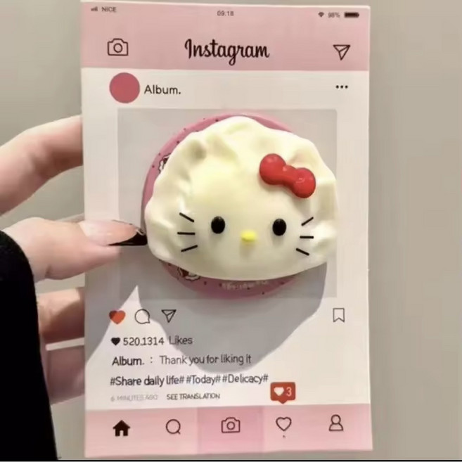 러블린 l 만두 키티 스마트톡 . 맥세이프톡. 스마트그립, 1개, 만 두