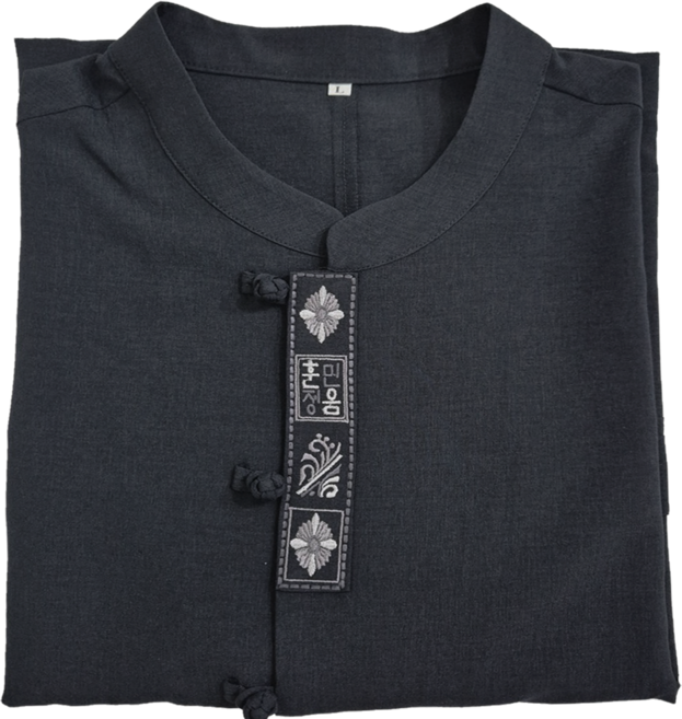 [사계절생활한복] 남성 생활한복 상의 전통자수 오픈형저고리 바지 세트 여름 절복스타일