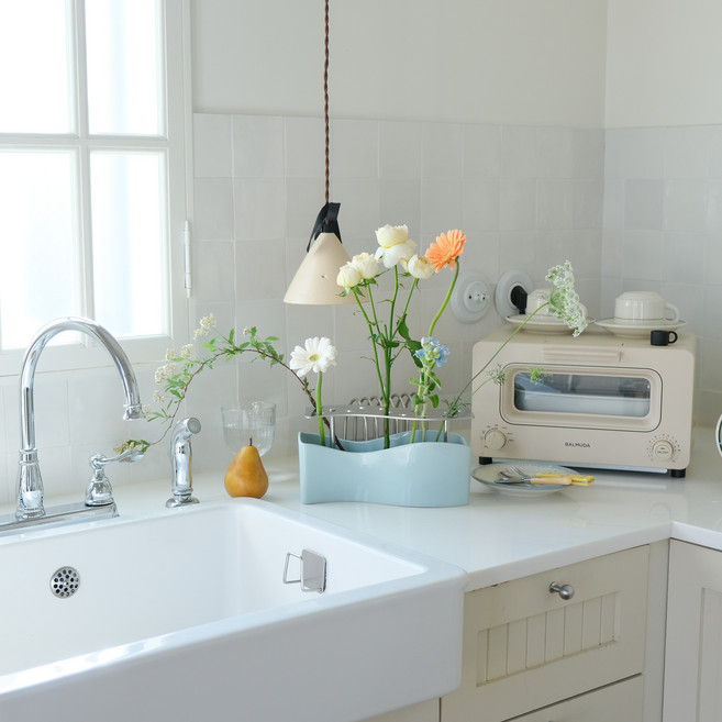 네르하 이케바나 도자기 웨이브 화병 북유럽 물결 화병, 민트(MINT), 유광(SHINE)