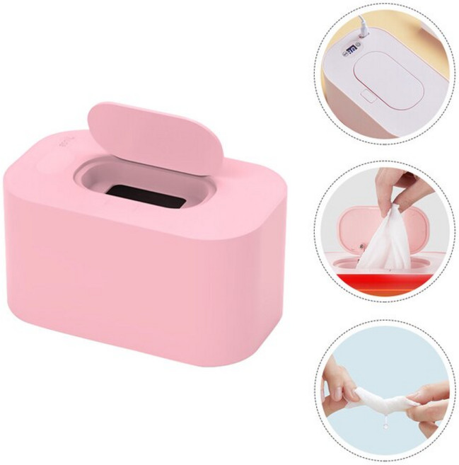 타올 온장고 워머 천닦기 물티슈 온도 조절기 워머 냅킨 가열 케이스 종이 타월 디스펜서, 01 Pink