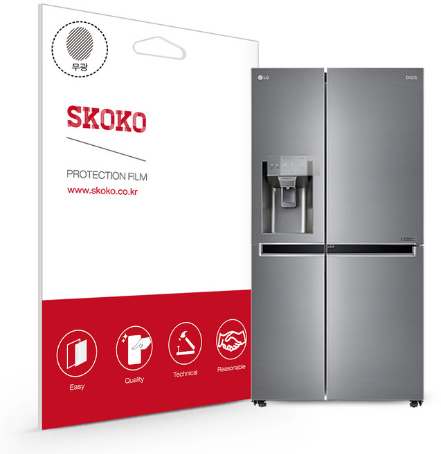 스코코 LG 디오스 얼음정수기 냉장고 J811S35 제어창 액정보호필름, 단품