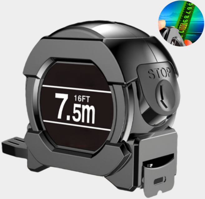 베픽스 오토락 형광 눈금 줄자 7.5m, 1개